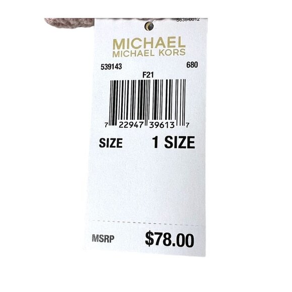 Michael Kors Womens Pink Embellished Ribbed Cuff Tech Touch Knit Gloves New - Picture 5 of 6